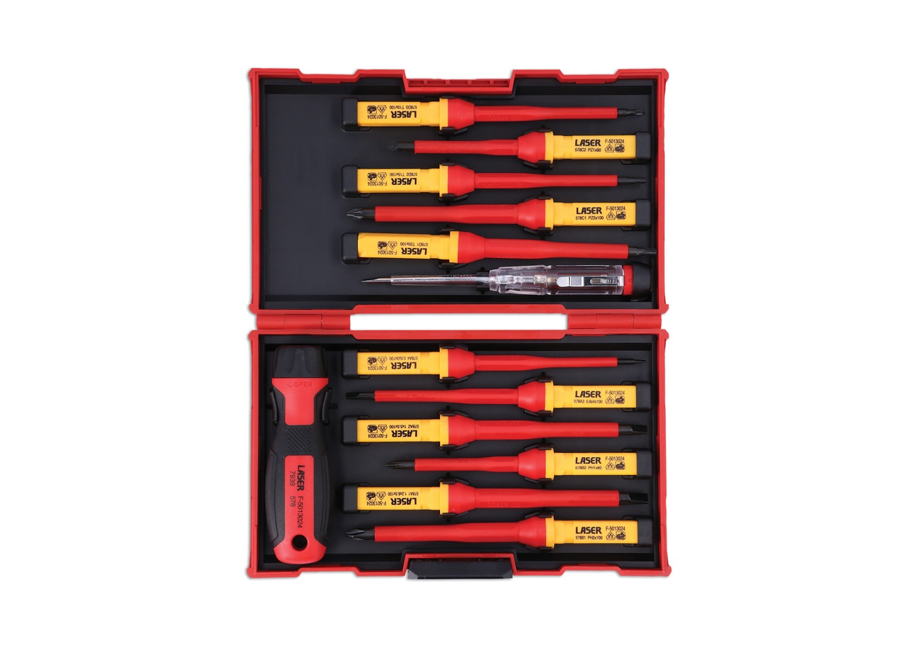 13pc Electricians Hand Screwdriver Set Tool 1000V Electrical Fully Insulated USA 