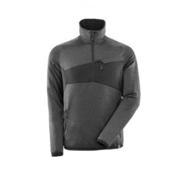 Fleece Jumper with half zip, dark anthracite/black » Toolwarehouse