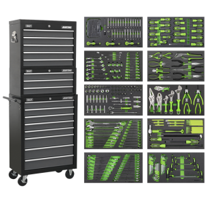 Rollcab 16-drawer with 398pc » Toolwarehouse