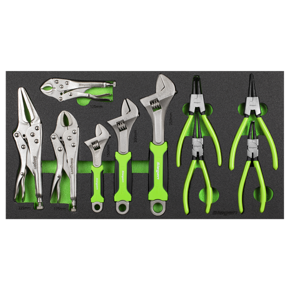 Adjustable Wrench & Pliers Set with Tool Tray » Toolwarehouse