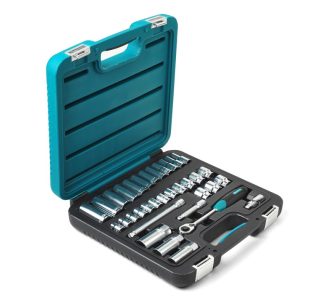 Socket wrench set, 34-piece, mm » Toolwarehouse