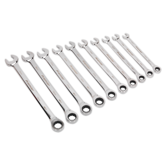 Extra-Long Combination Ratchet Spanner Set » Toolwarehouse