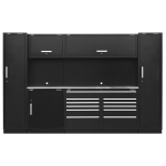 Storage System with Stainless Worktop 3.55m » Toolwarehouse