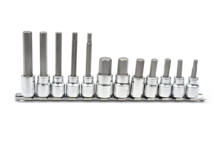 Bit socket set, Hex head, 12-piece, mm » Toolwarehouse