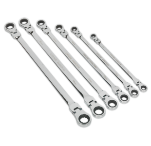 Extra-Long Flexi-Head Double End Ratchet Ring Spanner Set »