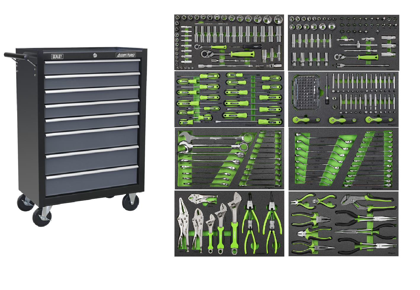 Rollcab 8-drawer with 295pc Tool Kit » Toolwarehouse