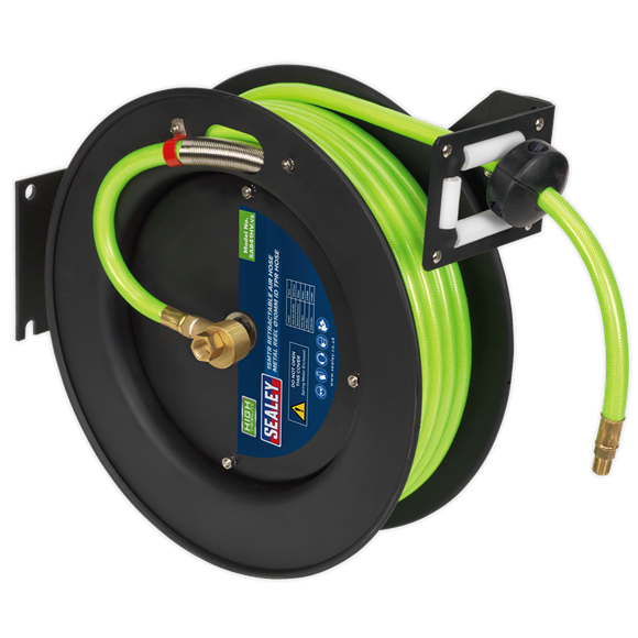 15m Retractable High-Visibility TPR Air Hose » Toolwarehouse