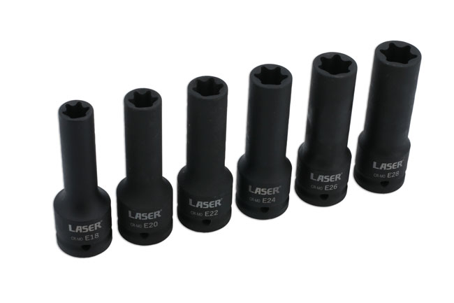 Deep Impact E-Socket Set 3/4"D 6pc » Toolwarehouse