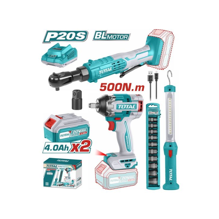 TOTAL Cordless 3pcs Combo Kit » Toolwarehouse